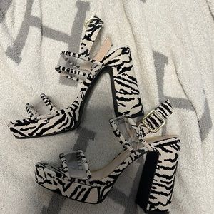 Zebra Heels Size 9